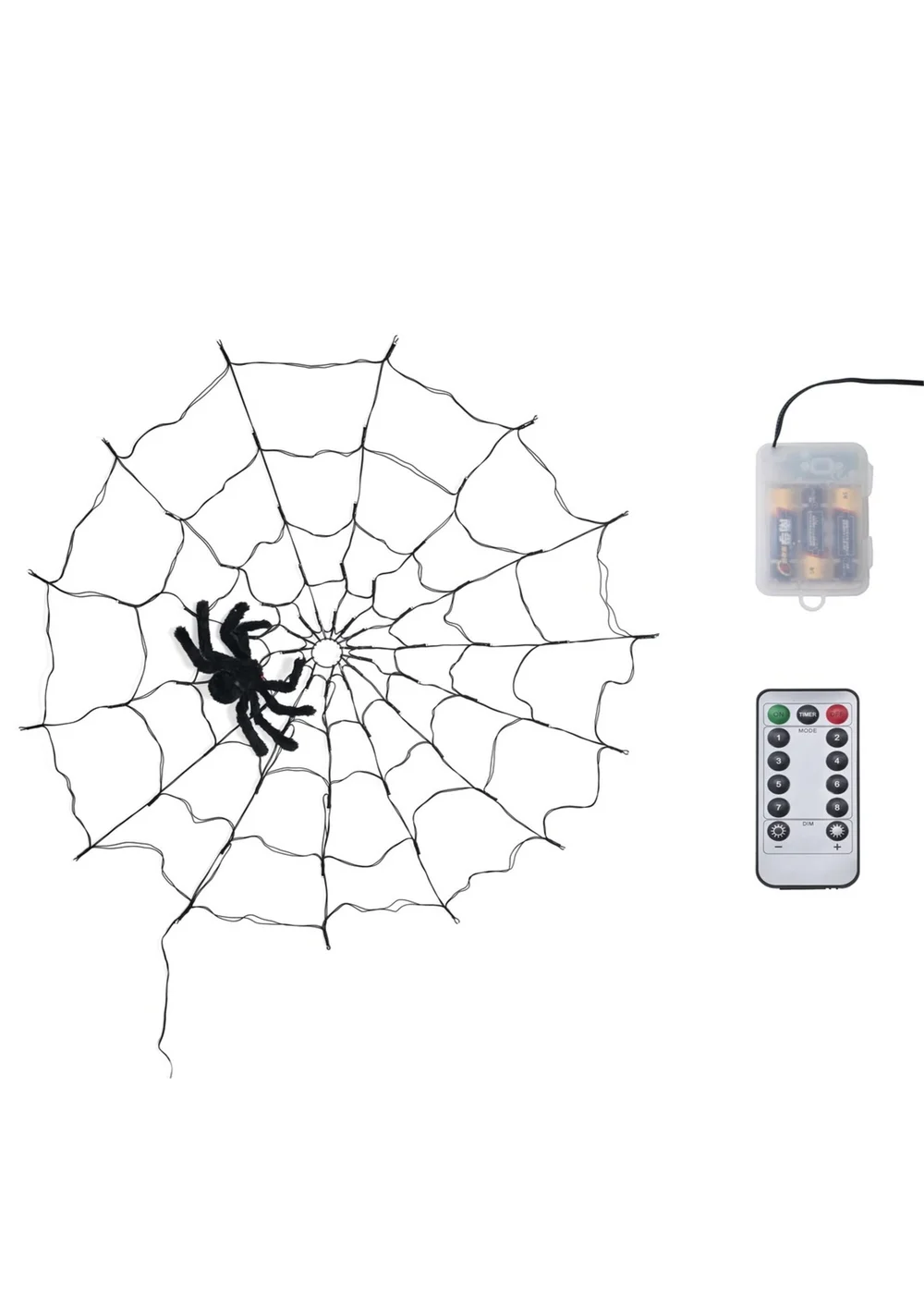 Lifeideas Halloween Spider Web Lights with Spider & Remote Control - One Size Image 5