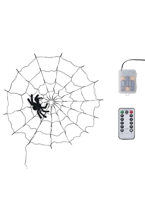 Lifeideas Halloween Spider Web Lights with Spider & Remote Control - One Size Image 5