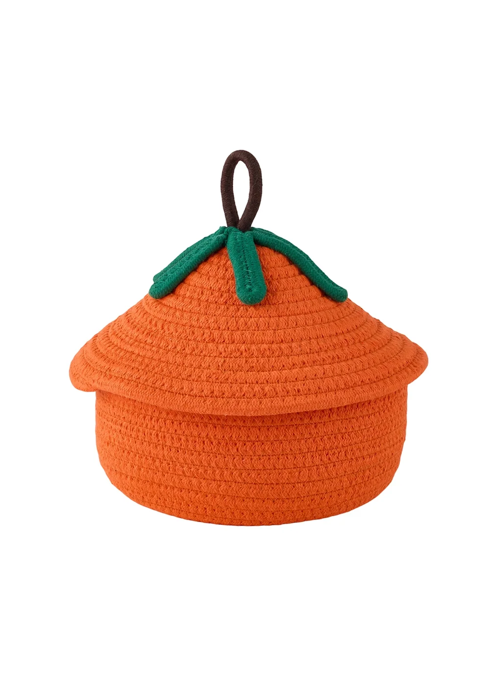Lifeideas Pumpkin‑Shaped Cotton Rope Storage Baskets, Set of 2 - One Size Image 2
