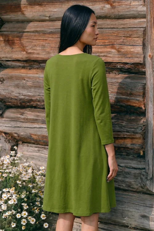 Roman Khaki A-Line Pocket Detail Swing Dress - 10 Image 3