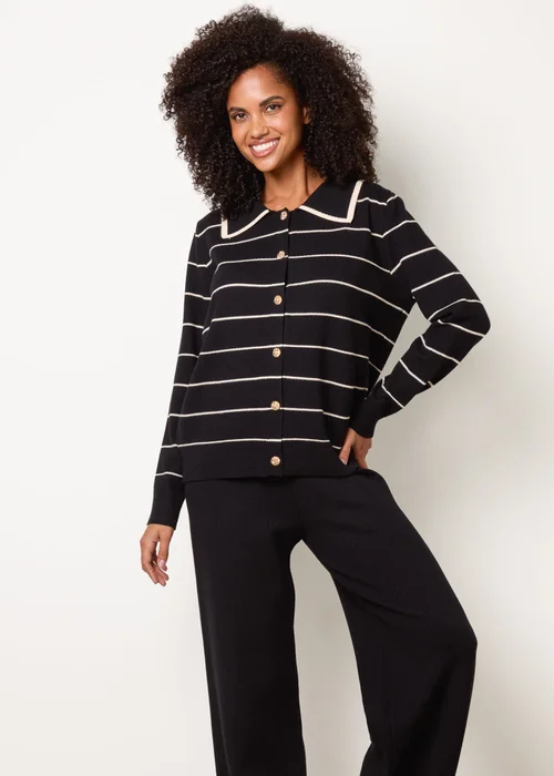 Blue Vanilla Black Stripe Knit Co-Ord Set - M/L Image 2