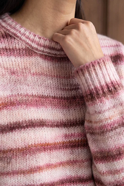 Roman Pink Wool Blend Striped Stretch Jumper - 16 Image 4