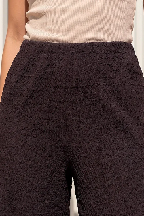 Roman Chocolate Petite Textured Stretch Trouser - 16 Image 4