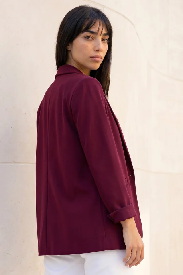 Roman Wine Petite Stretch Blazer