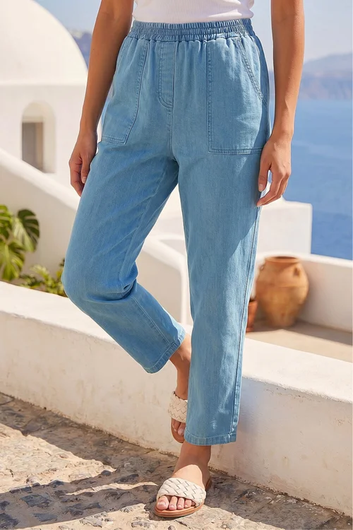 Roman Denim Petite Stretch Denim Trousers - 16 Image 2