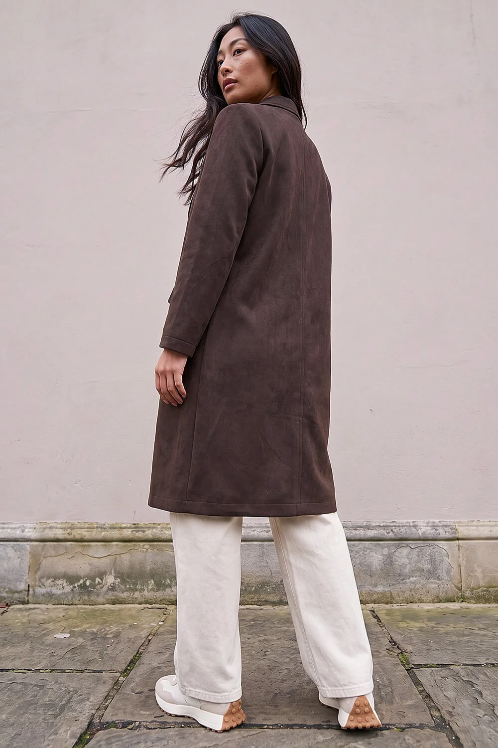 Roman Dark Brown Petite Faux Suede Jacket - 10 Image 4
