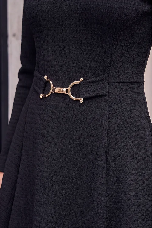 Roman Black Trim Detail Dress - 10 Image 4