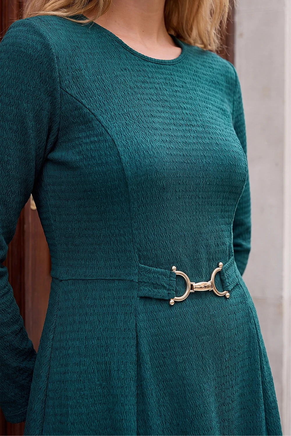 Roman Forest Trim Detail Dress - 16 Image 4