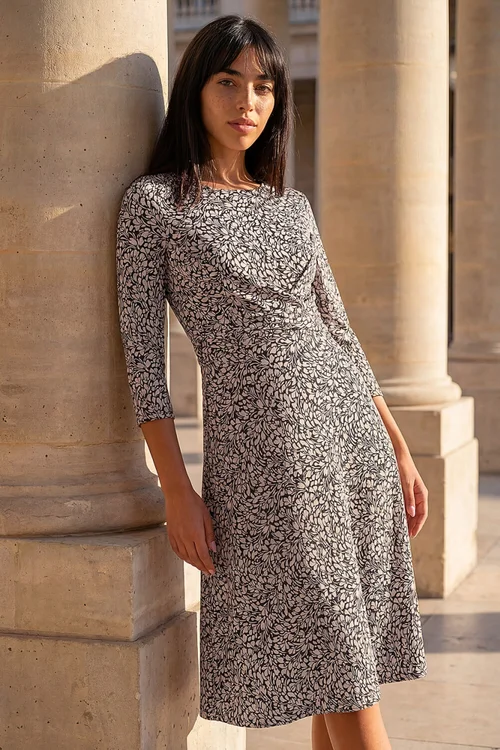 Roman Black Petite Twist Front Dress - 18 Image 1