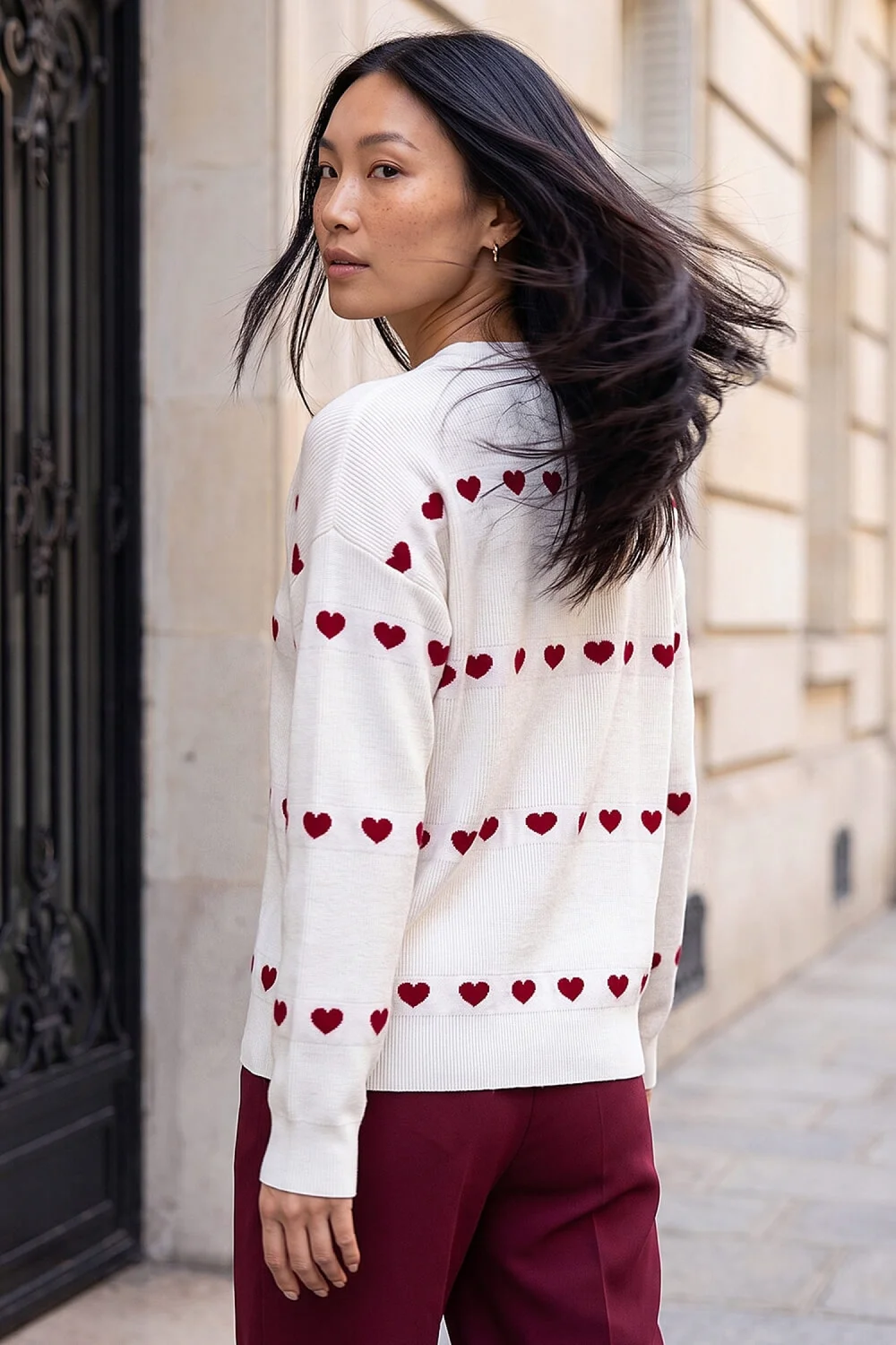 Dusk Ivory Heart Relaxed Fit Jumper - 10 Image 2