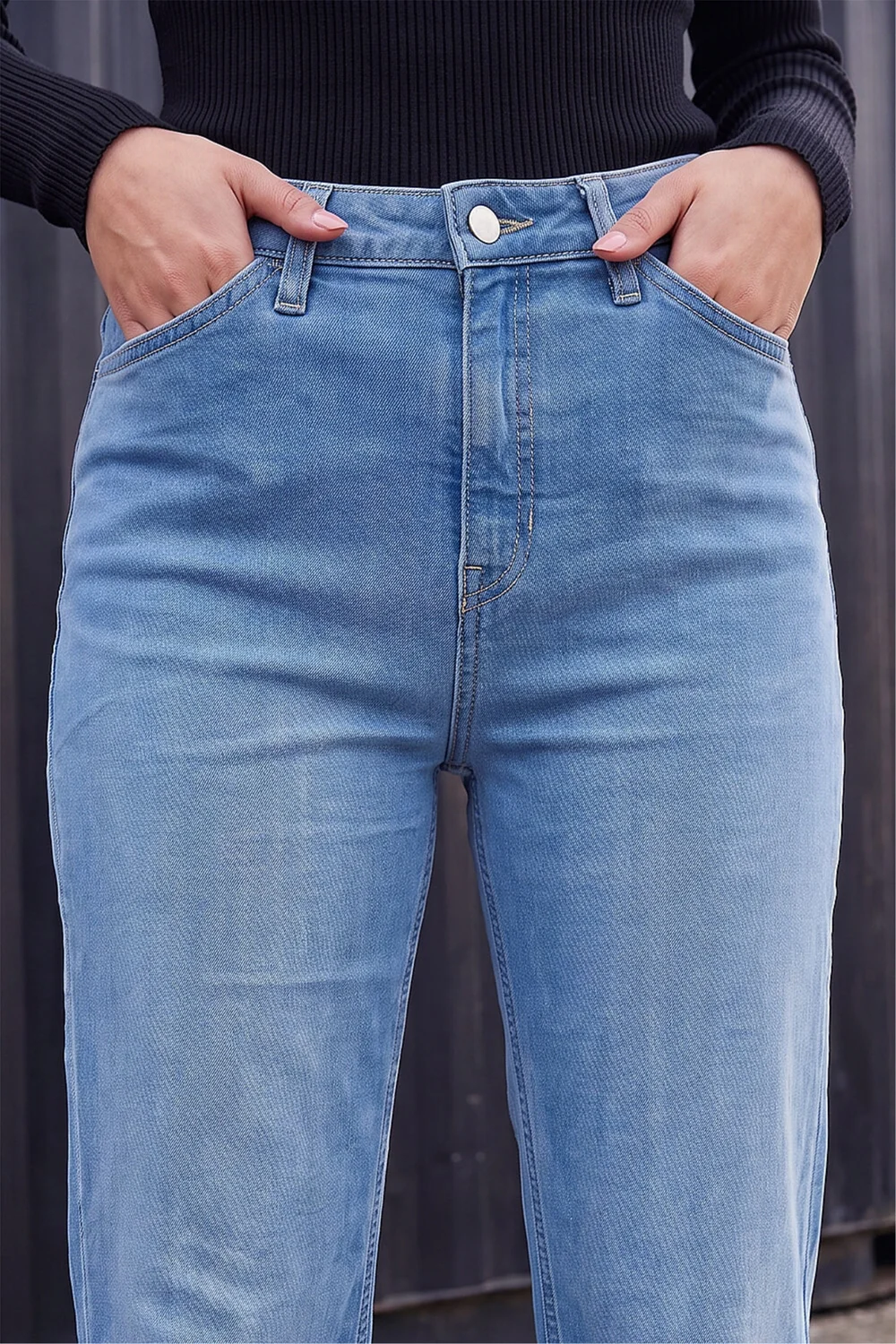 Dusk Denim Turn Up Wide Leg Jeans - 16 Image 4