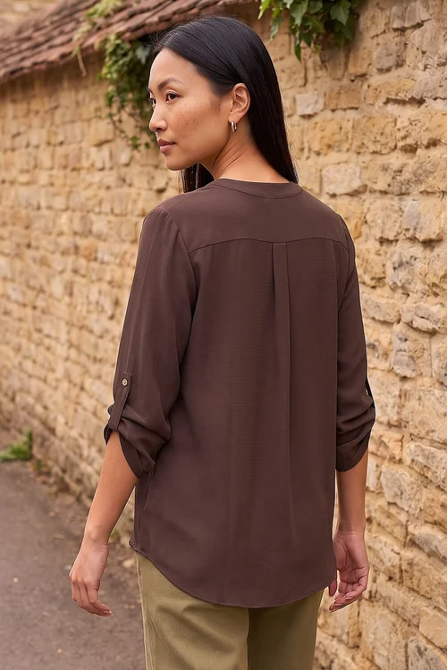 Roman Chocolate Gold Button Shirt - 18 Image 2