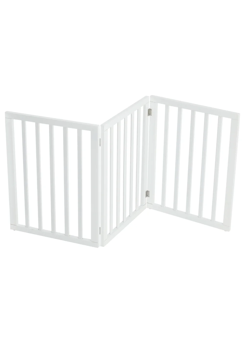 Kidkid White Wooden Foldable Freestanding 3 Panel Safety Gate, 139x1.8x60.5cm - One Size Image 4