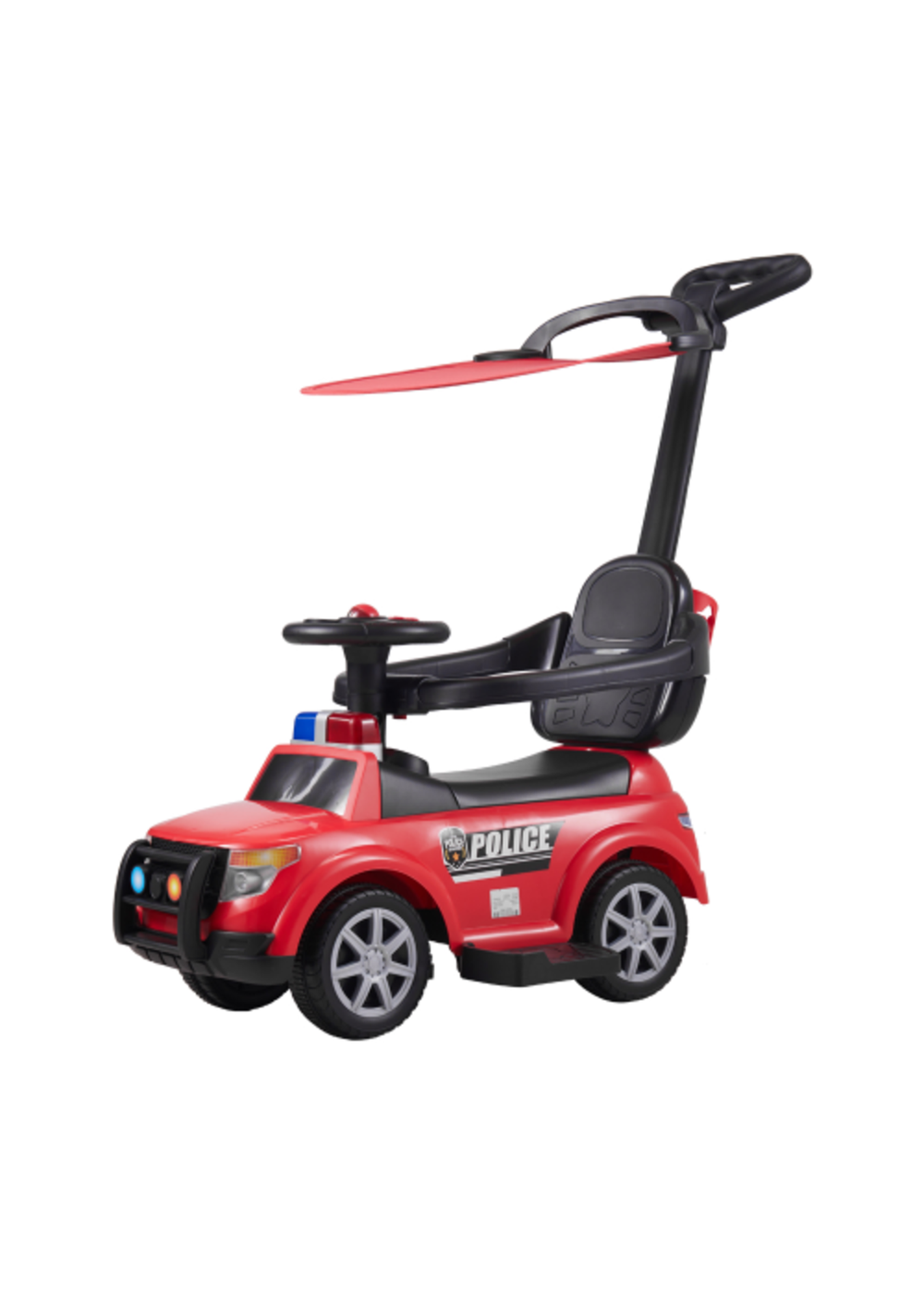 Kidkid Red Toddler Ride‑On Car with Sun Canopy & Multi‑Sound Effects, 38x69x90cm - One Size Image 1