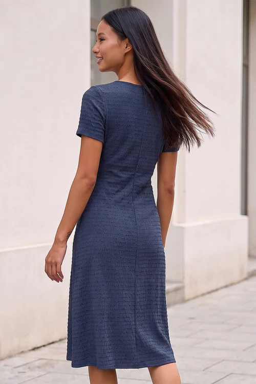 Roman Grey Petite Ruched Dress - 16 Image 2