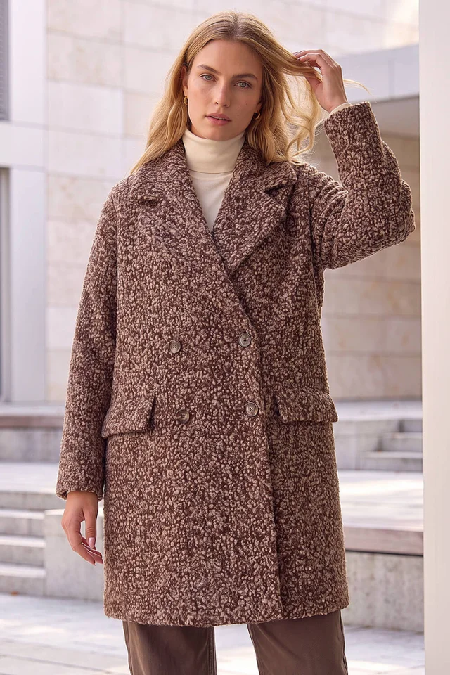 Roman Chocolate Salt & Pepper Soft Coat