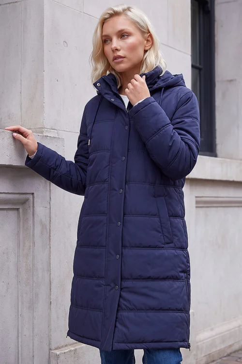 Roman Navy Petite Oversized Puffer Coat - 12 Image 1