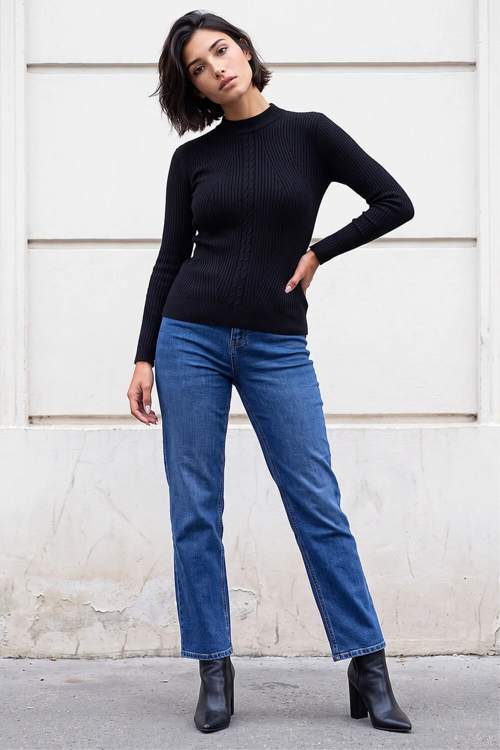 Roman Black Petite Cable Knit Turtleneck Jumper - 14 Image 3
