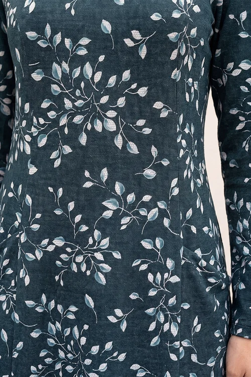 Roman Teal Floral Puff Print Longline Top - 14 Image 4