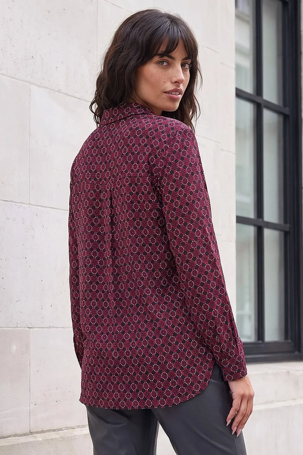 Roman Red Geo Puff Print Shirt - 14 Image 3