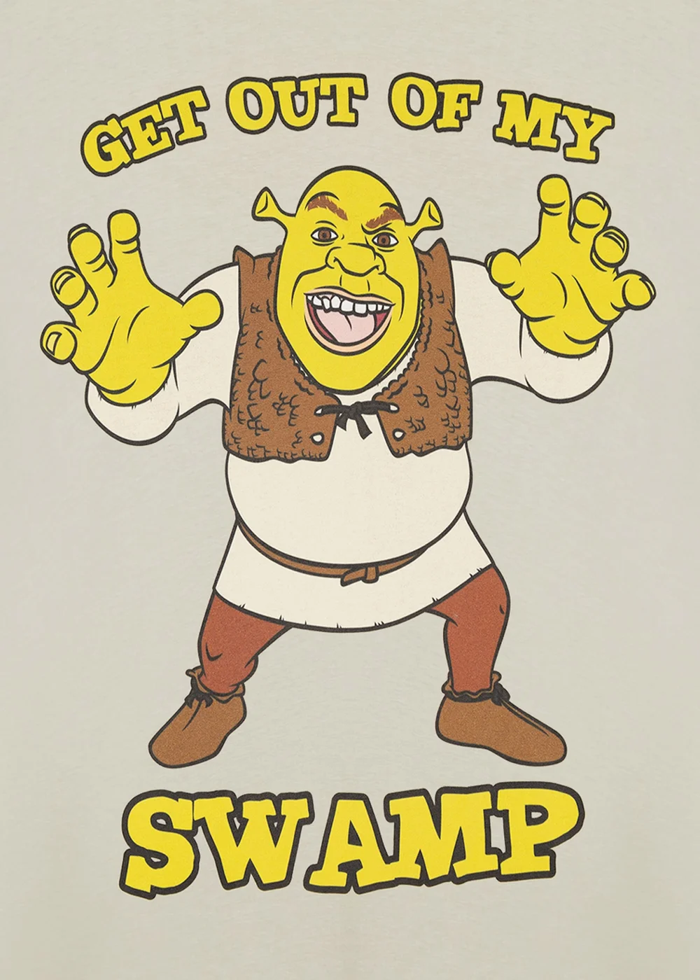 Vanilla Underground Shrek Unisex Beige Character Short Sleeved T-Shirt (S-XXXL) - M Image 6