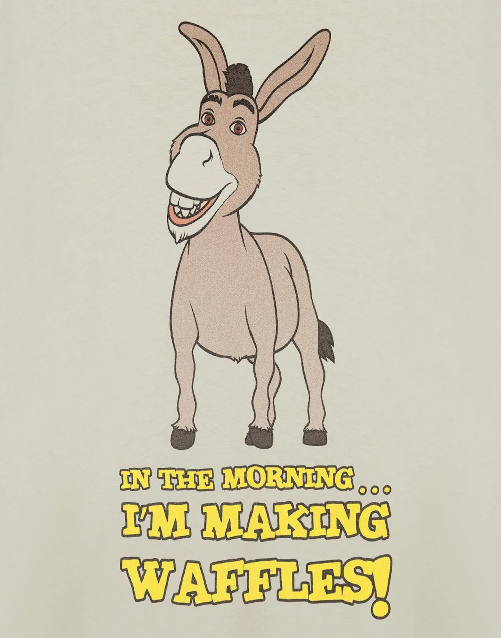 Vanilla Underground Shrek Unisex Beige Donkey Short Sleeved T-Shirt (S-XXXL) - M Image 6