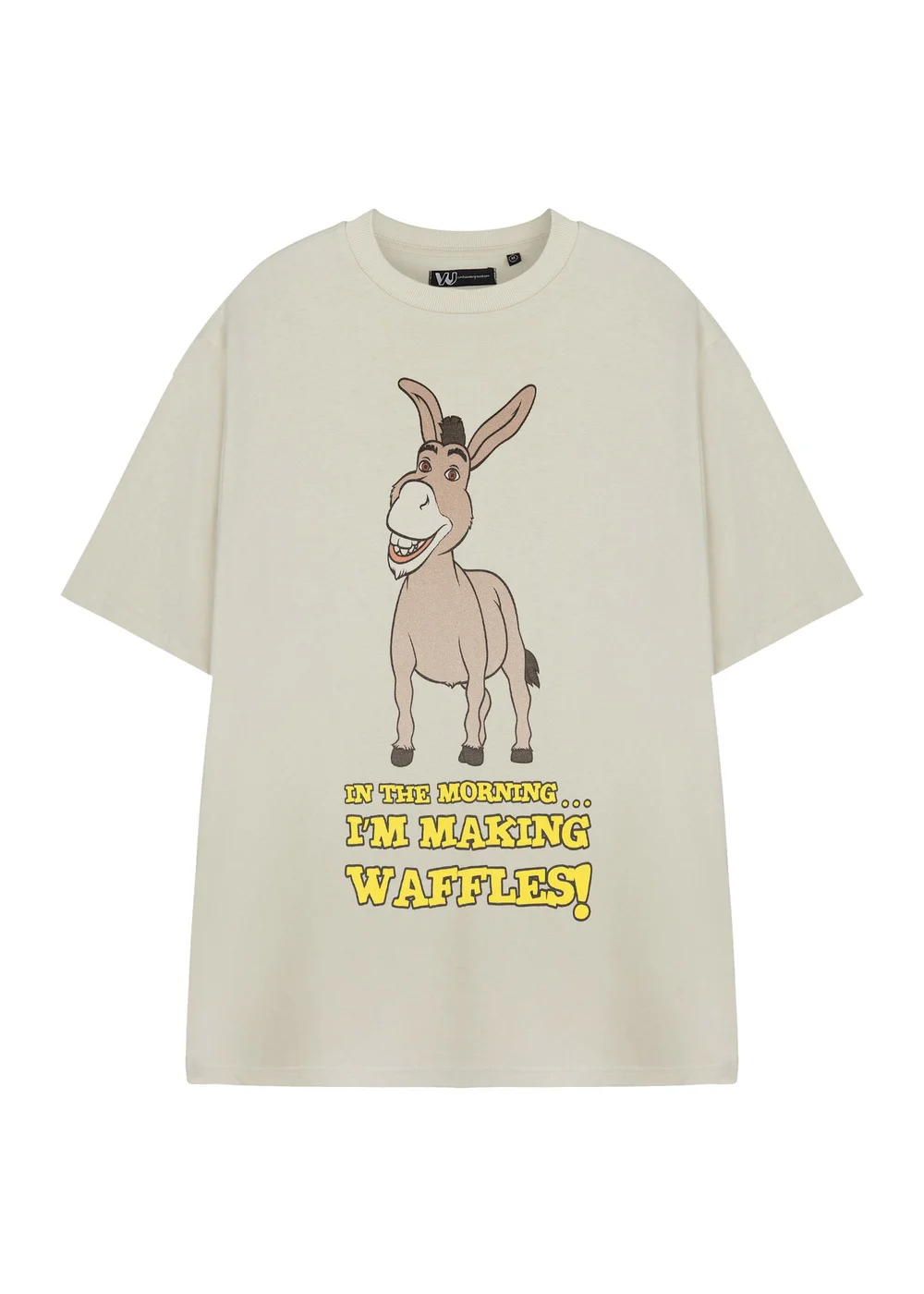 Vanilla Underground Shrek Unisex Beige Donkey Short Sleeved T-Shirt (S-XXXL) - M Image 1
