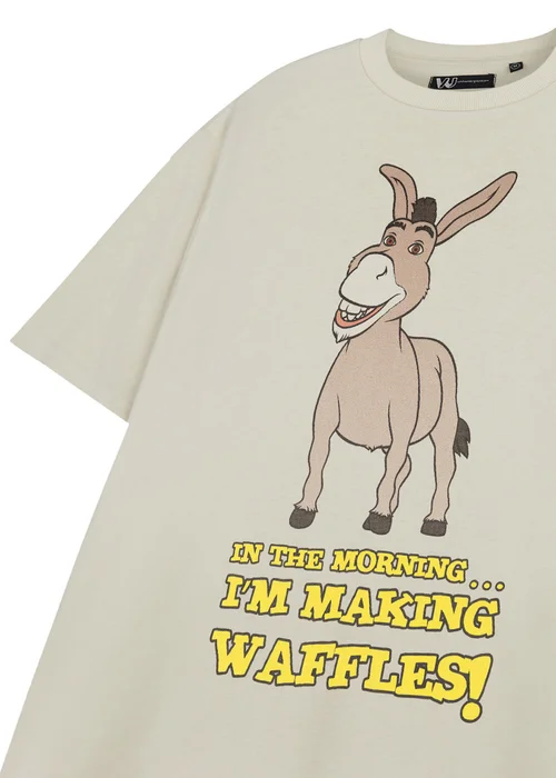 Vanilla Underground Shrek Unisex Beige Donkey Short Sleeved T-Shirt (S-XXXL) - M Image 2