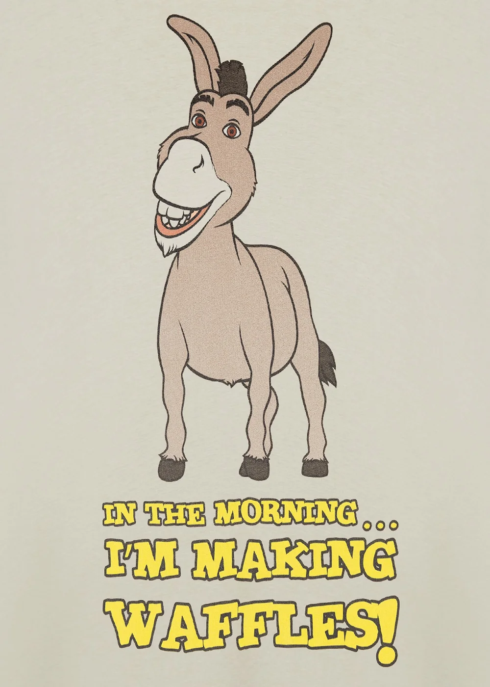 Vanilla Underground Shrek Unisex Beige Donkey Short Sleeved T-Shirt (S-XXXL) - M Image 5