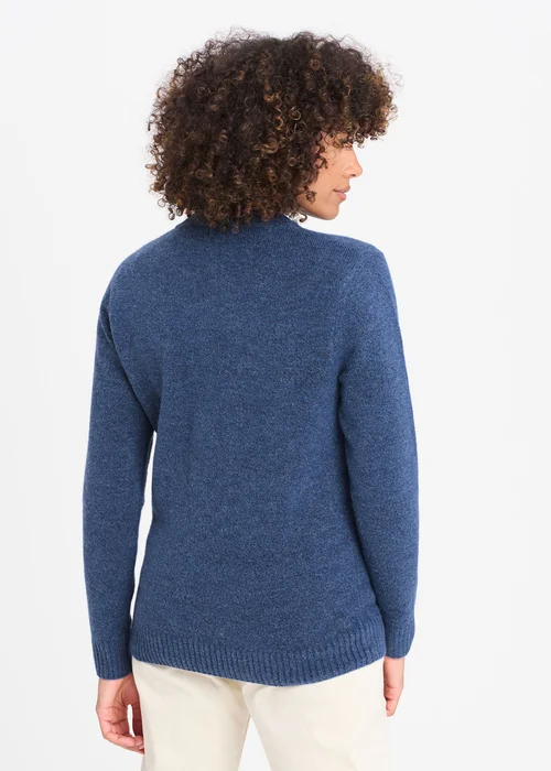 Cotton Traders Blue Dusk Cosy Knit Crew Neck Jumper - L Image 2