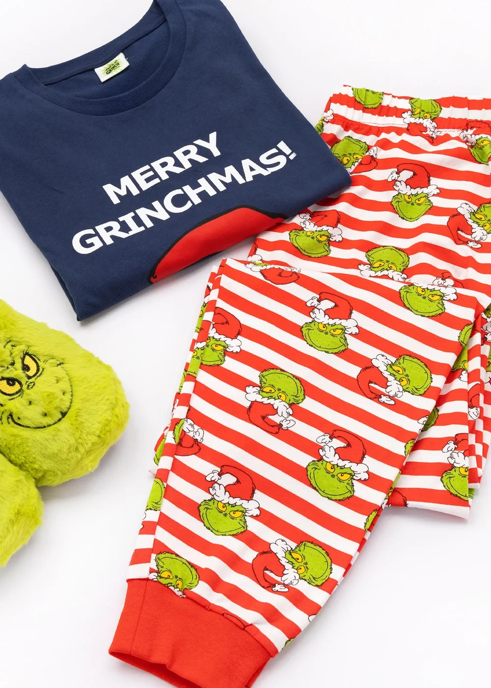 Vanilla Underground The Grinch Mens Blue Merry Grinchmas Long Sleeve Long Leg Pyjama Set (S-XXL) - 2XL Image 4
