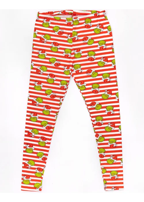 Vanilla Underground The Grinch Unisex Red Merry Grinchmas Slogan Long Sleeve Long Leg Pyjama Set (S-XL) - M Image 4