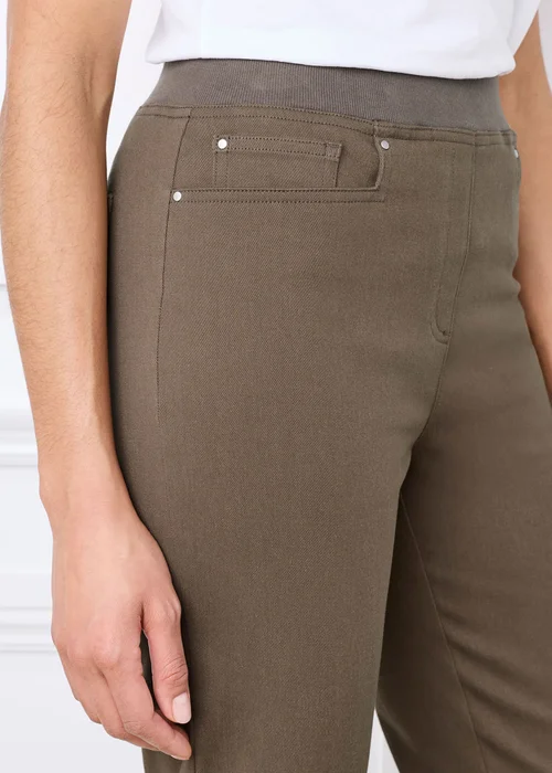 Cotton Traders Dark Brown Premium Pull-On Twill Straight Leg Jeans - 12/L31 Image 4