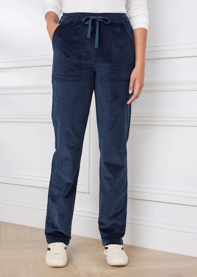 Cotton Traders Midnight Cord Pull On Trousers