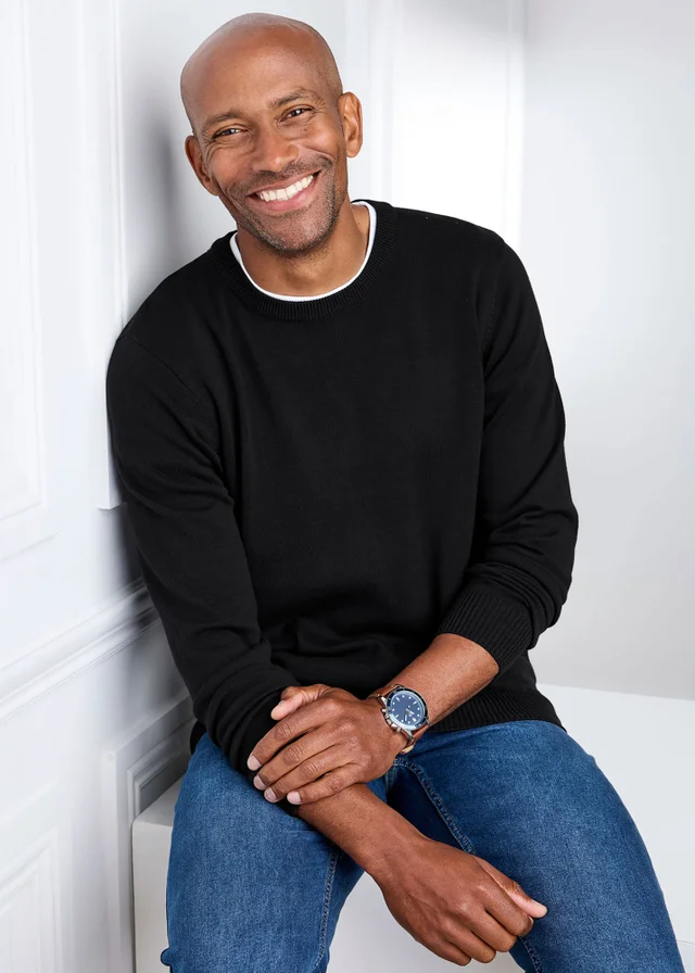Cotton Traders Black Cotton Crew Neck