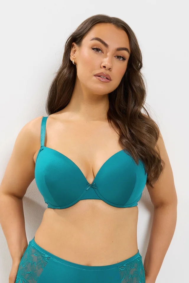Yours Curve Teal Green Underwire T-Shirt Bra
