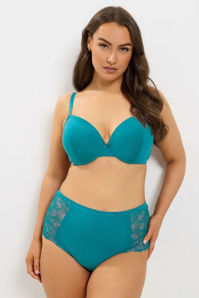Yours Curve Teal Green Underwire T-Shirt Bra