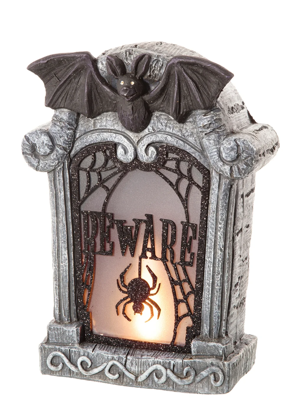 Premier Decorations Battery Operated TableTop Beware Fireplace with LED Flame - One Size Image 1