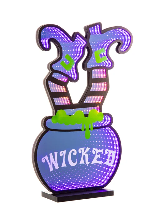 Premier Decorations Lit Infinity Mirror Witches Legs - One Size Image 1