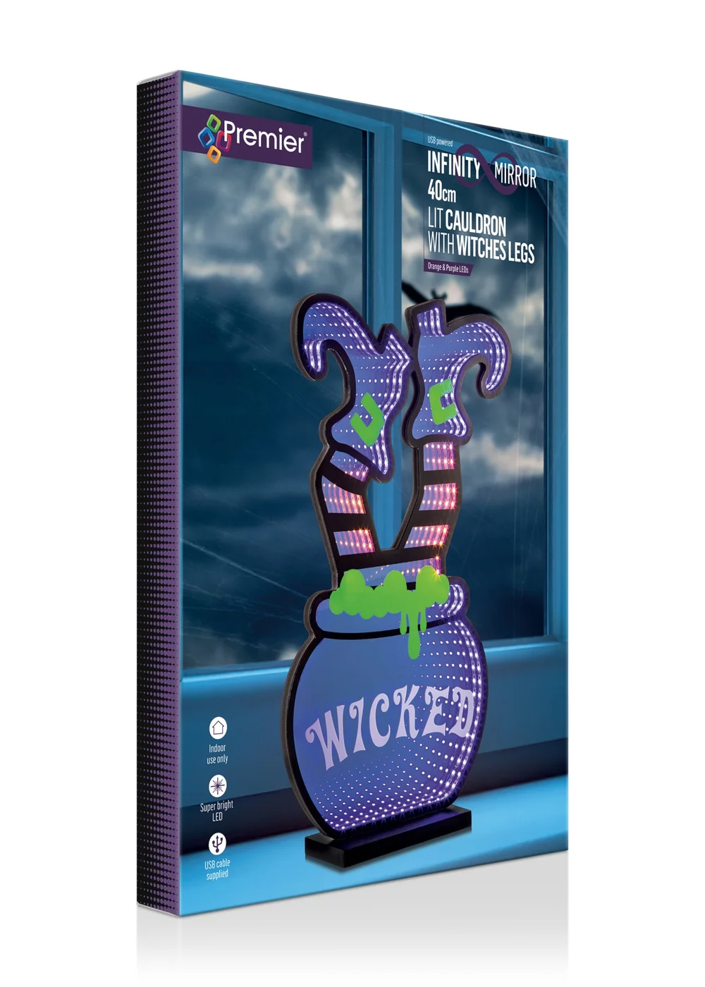 Premier Decorations Lit Infinity Mirror Witches Legs - One Size Image 4