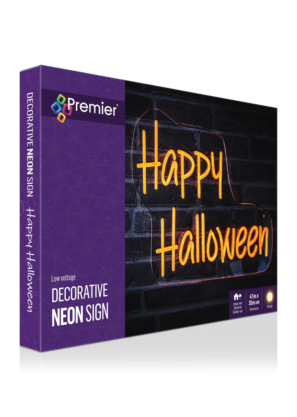 Premier Decorations LED Neon Happy Halloween Wall Sign - One Size Image 2