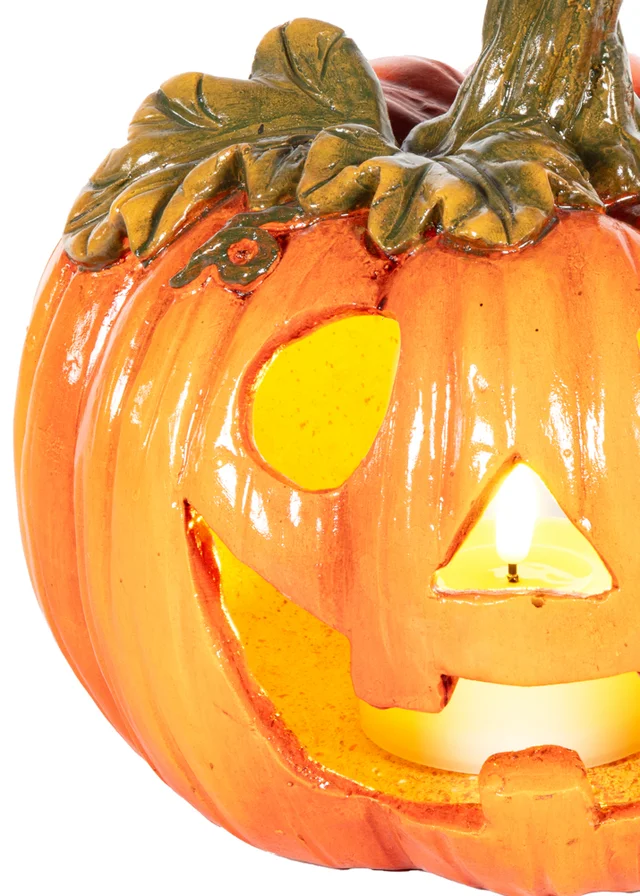 Premier Decorations Magnesia Halloween Pumpkin Candle Holder
