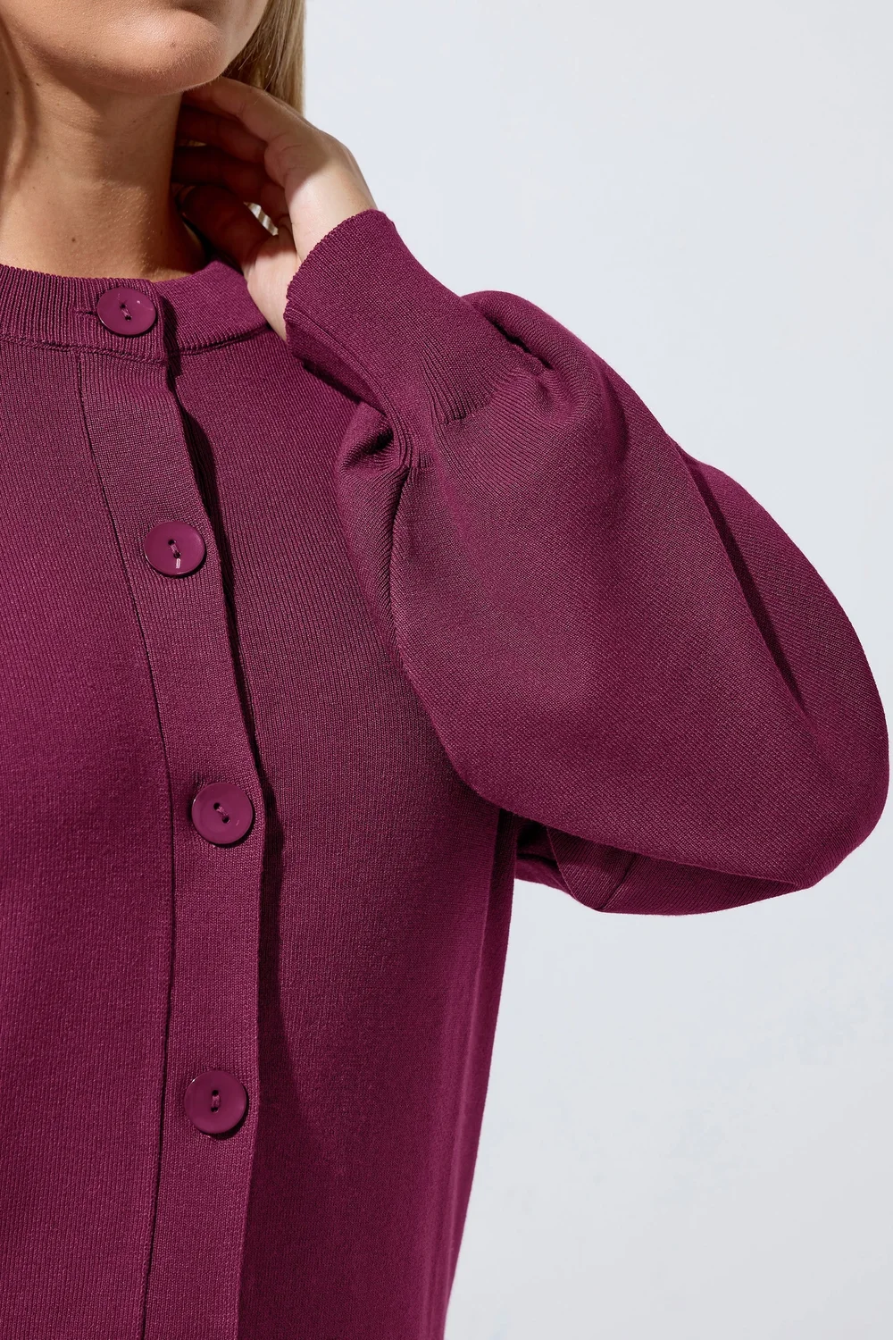 Yours Limited Curve Burgundy Red Cardigan - 26-28 Image 4