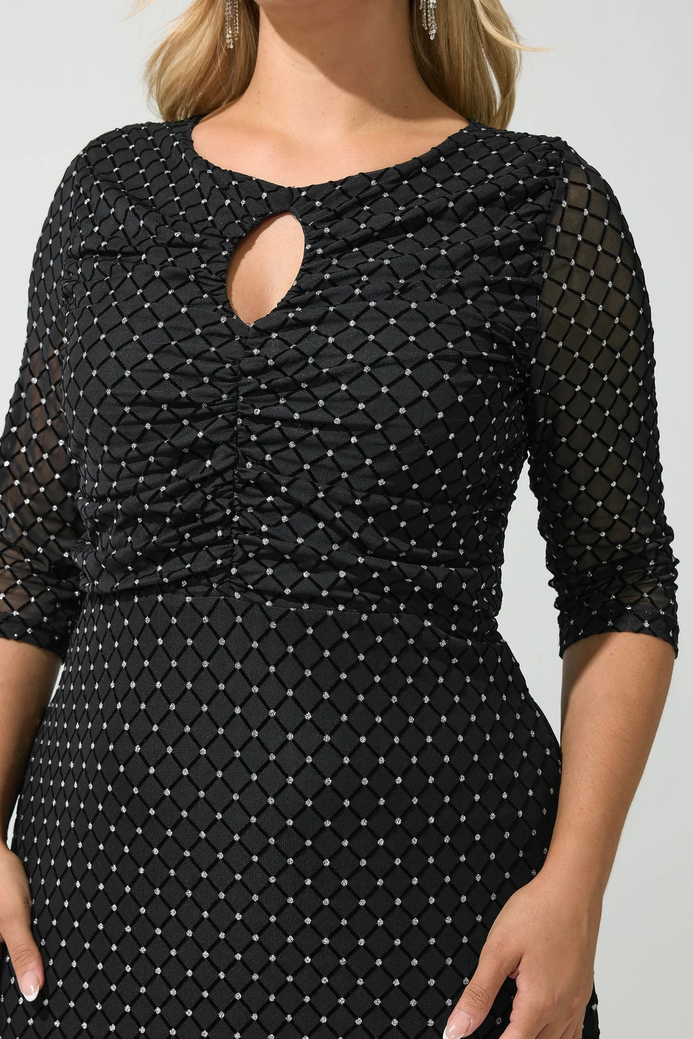 Yours London Curve Black Glitter Detail Maxi Dress - 22 Image 4