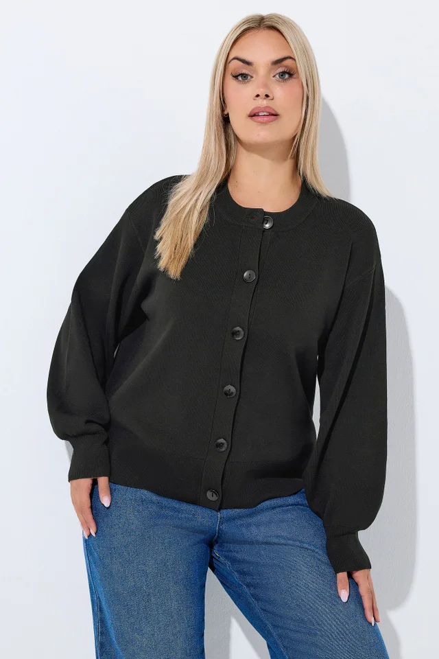 Yours Limited Curve Black Cardigan