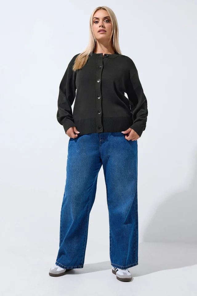 Yours Limited Curve Black Cardigan