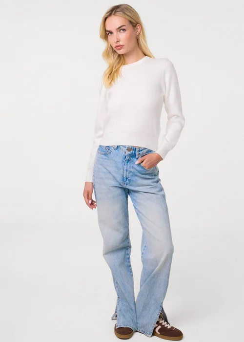 Pink Vanilla Ivory Long Sleeve Knitted Jumper - M/L Image 2