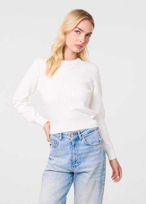 Pink Vanilla Ivory Long Sleeve Knitted Jumper - M/L Image 3