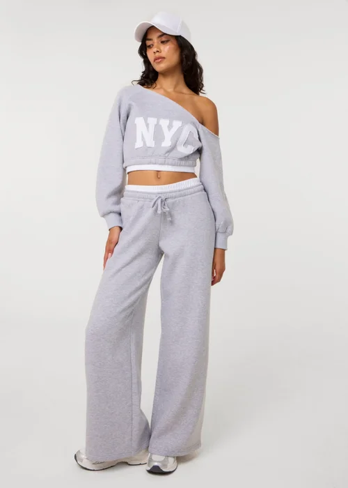 Pink Vanilla Grey Contrast Waist Cuffed Joggers - S Image 1