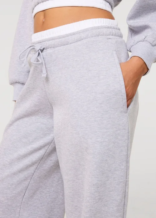 Pink Vanilla Grey Contrast Waist Cuffed Joggers - S Image 2